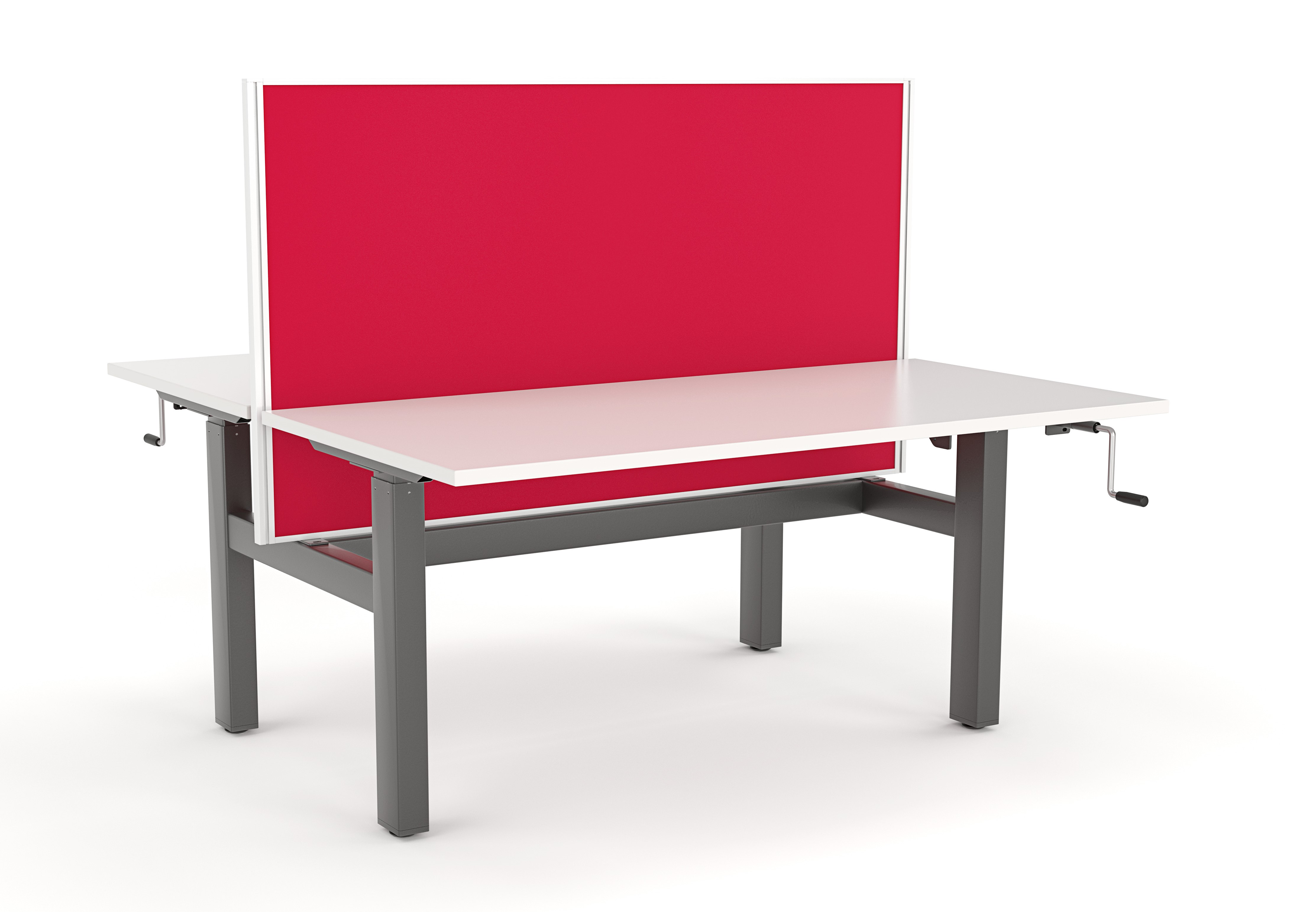 Agile Winder Height Adj Desk Double Sided with Studio 50 Screen